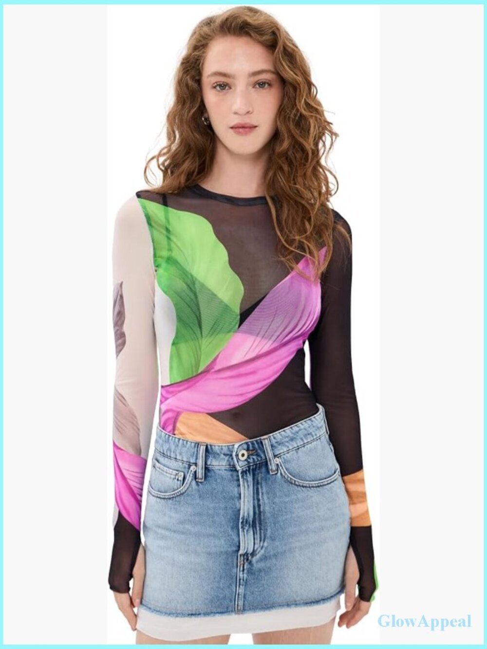 Lightweight Stretch Mesh Top with Thumbhole Cuffs